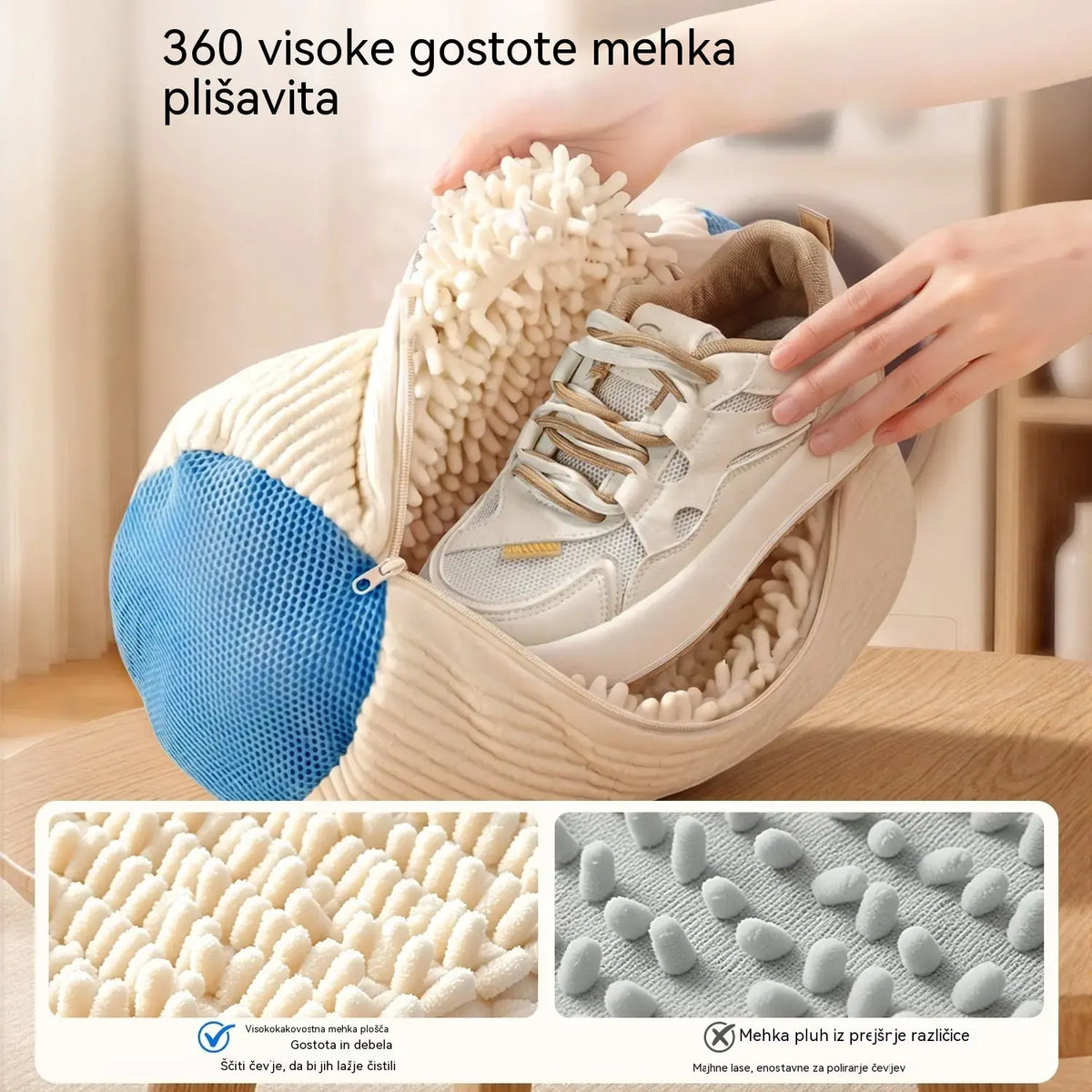 ⚡ Prodanih več kot 50.000 enot! 💦👞 Krtača za čevlje z debelimi, mehkimi ščetinami (odpornimi na deformacije) in vrečko za čevlje, ki se uporablja za čiščenje obutve.