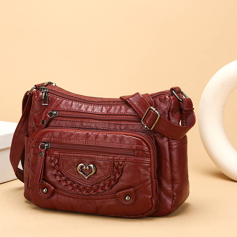 50% taniej! Damska torebka crossbody z miękkiej skóry ekologicznej – liczne kieszenie dla idealnej organizacji