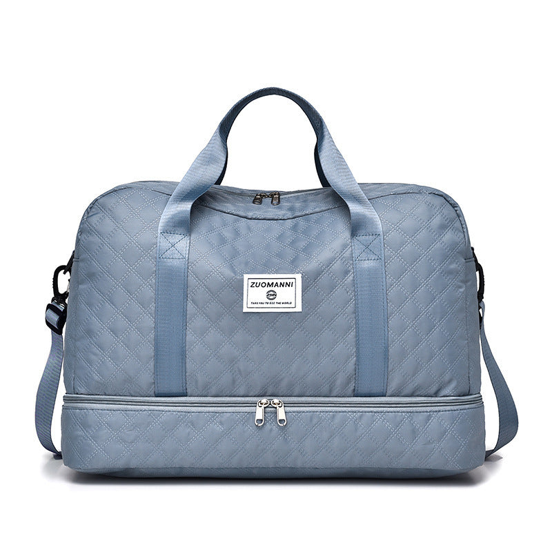 🔥Elegante bolsa de viaje de gran capacidad con diseño de separación para uso húmedo y seco, adecuada para yoga y fitness.