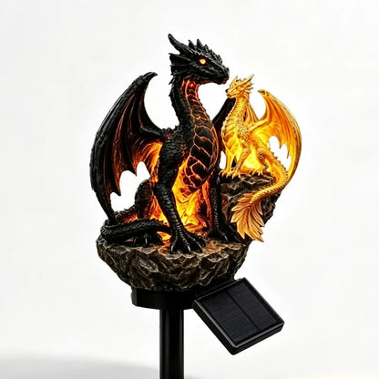 🐉Dragon Legacy napelemes kerti lámpa – Aranyparázs kiadás