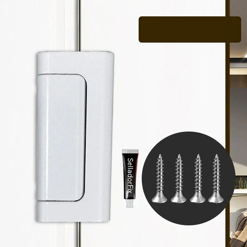 ❄️¡Oferta de verano: 50% de descuento! 🏡🚪🔒 Cerradura de seguridad y refuerzo para puertas: pestillo secundario de uso exclusivo desde el interior para puertas compatibles que abren hacia adentro.