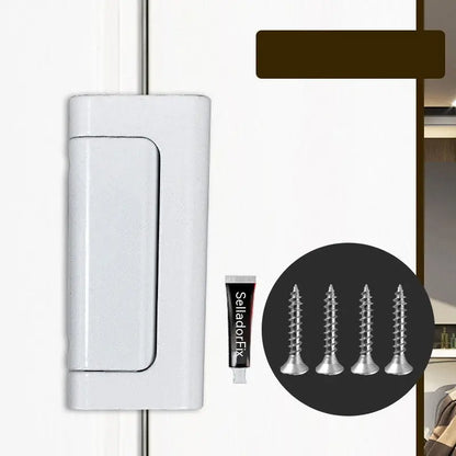 ❄️¡Oferta de verano: 50% de descuento! 🏡🚪🔒 Cerradura de seguridad y refuerzo para puertas: pestillo secundario de uso exclusivo desde el interior para puertas compatibles que abren hacia adentro.