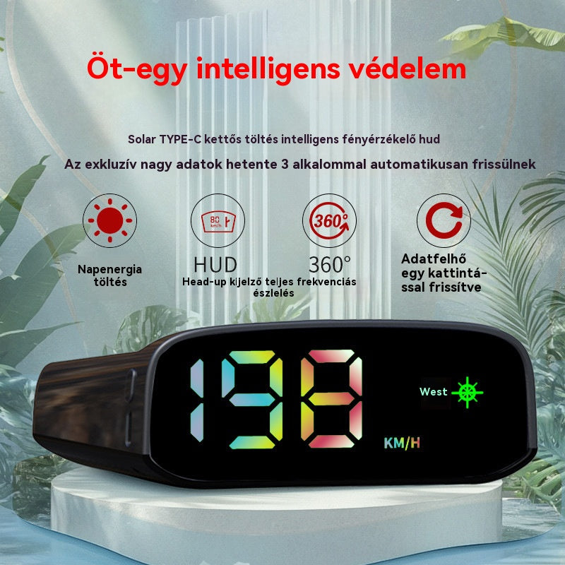 🚗Napenergiás kijelző autó sebességmérőhöz