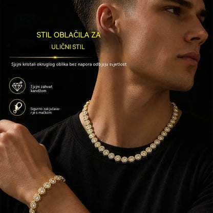 💎 Uštedite nevjerojatnih 50%! ✨ Unisex ogrlica u hip-hop stilu s cirkonima i izvrsnom, besprijekornom galvaniziranom završnom obradom: trendi urbani plesni izgled koji hrabro odražava vašu osobnost. 🎤