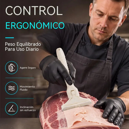 🔥【Compra 1 y llévate 1 gratis】🥩 Raspador de carne de acero inoxidable para grasa y tejido conectivo – Herramienta de cocina profesional para limpiar la carne de forma rápida y eficiente 👨‍🍳🔪