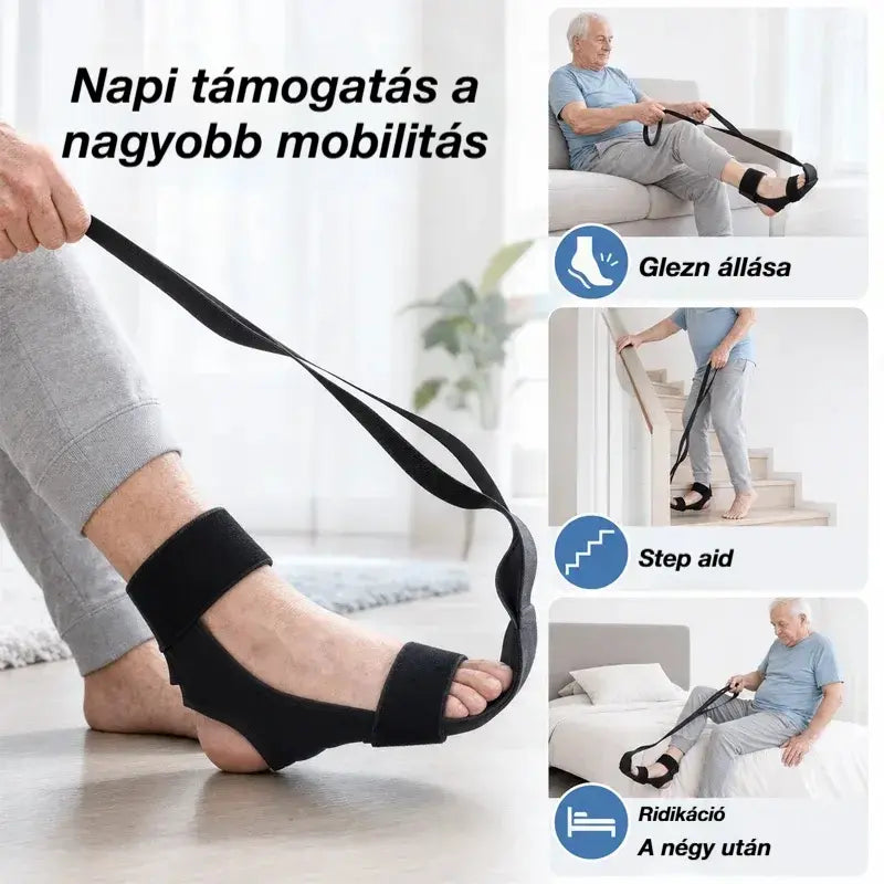 【2 db 9600 Ft】Nyújtóöv és szalagnyújtó jógához és fitneszhez – Lélegző és állítható pánt a bokához és a lábfejhez, a regenerációhoz és a rugalmassághoz