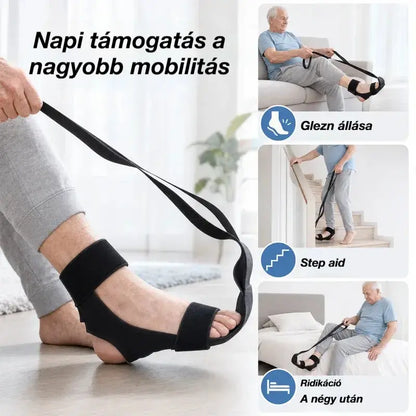 【2 db 9600 Ft】Nyújtóöv és szalagnyújtó jógához és fitneszhez – Lélegző és állítható pánt a bokához és a lábfejhez, a regenerációhoz és a rugalmassághoz