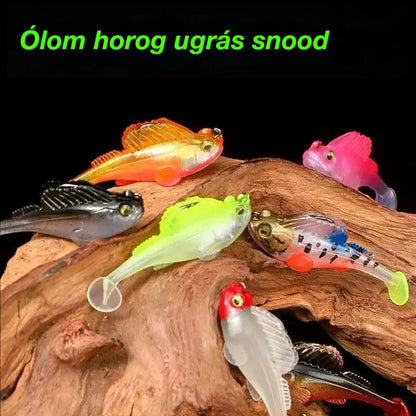 🎣🐟【Horgászeszköz】8 db-os puha T-farkú csalikészlet