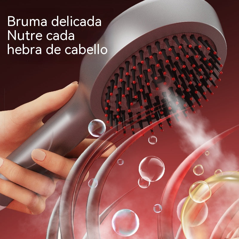 💆‍♀️Peine de masaje con spray que relaja el cuero cabelludo, peine de masaje para peinar y cuidar el cabello en casa con masaje vibratorio.