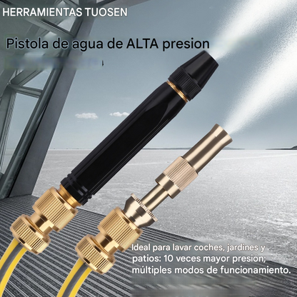 【Juego de 2 piezas】Pistola de agua a alta presión: lavado de autos, jardín, 10 veces más presión, multimodo