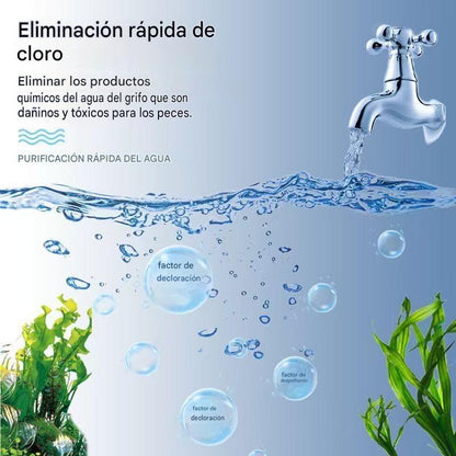 🐟【300 tabletas】💧 Tabletas efervescentes para limpiar el agua de acuarios y estanques, tabletas oxigenantes para acuarios 🔥