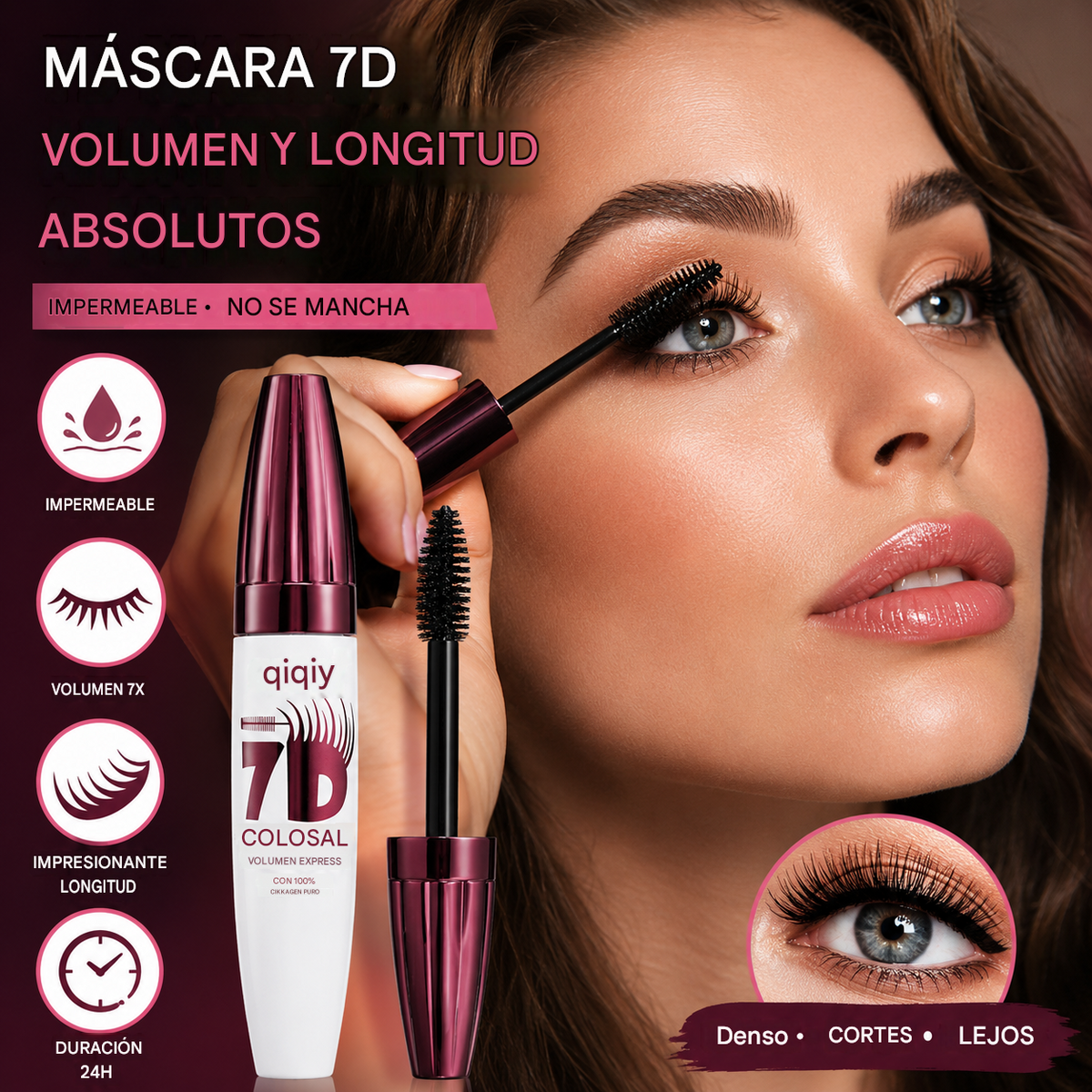 🎁🔥【2x1】Máscara de pestañas rizadora y alargadora de 12 horas de duración