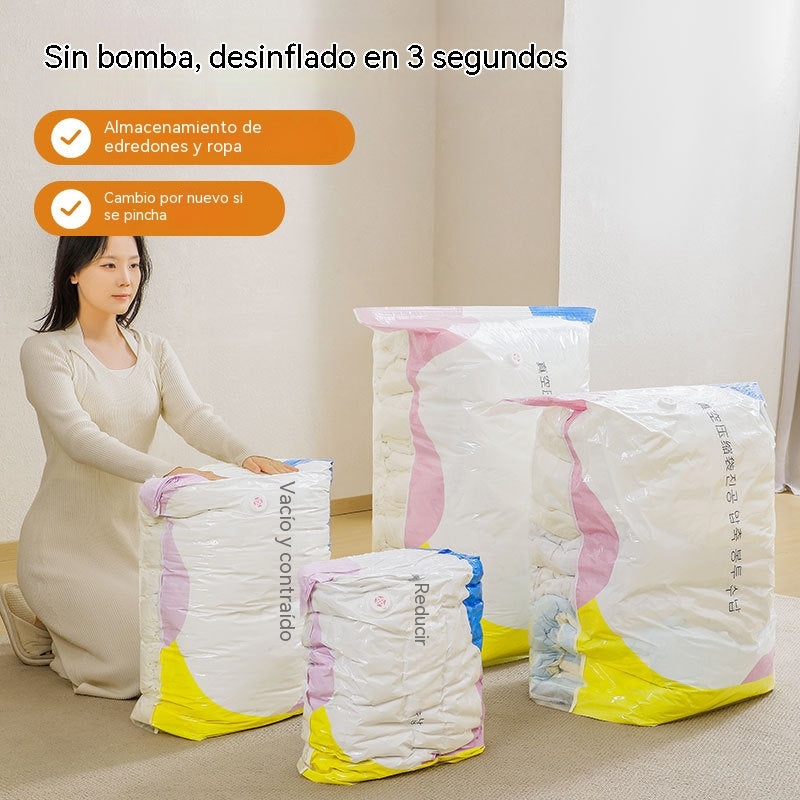🧳 5 artículos por 28 euros 💨 Bolsa de almacenamiento al vacío grande y compresible: no requiere bomba, es a prueba de fugas e ideal para ahorrar espacio en maletas y en casa ✈️