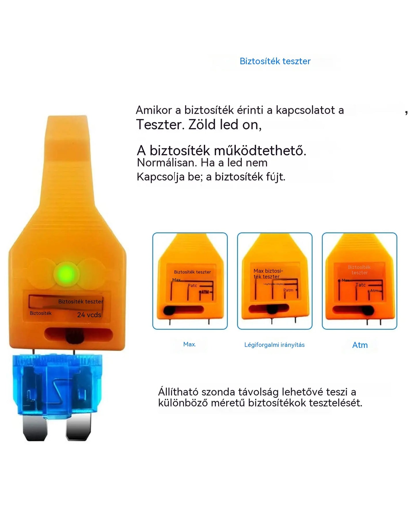 🚗⚡ 2 az 1-ben Biztosíték Tesztelő és Kiszedő Szerszám – Gyors, Praktikus és Univerzális 🔧