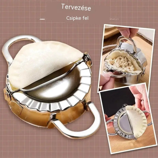🥟8,5 cm-es szaggató + 8,5 cm-es gombócformázó✨ Tökéletes végeredményű házi gombócok percek alatt!✨ Élelmiszer-ipari minőségű rozsdamentes acél