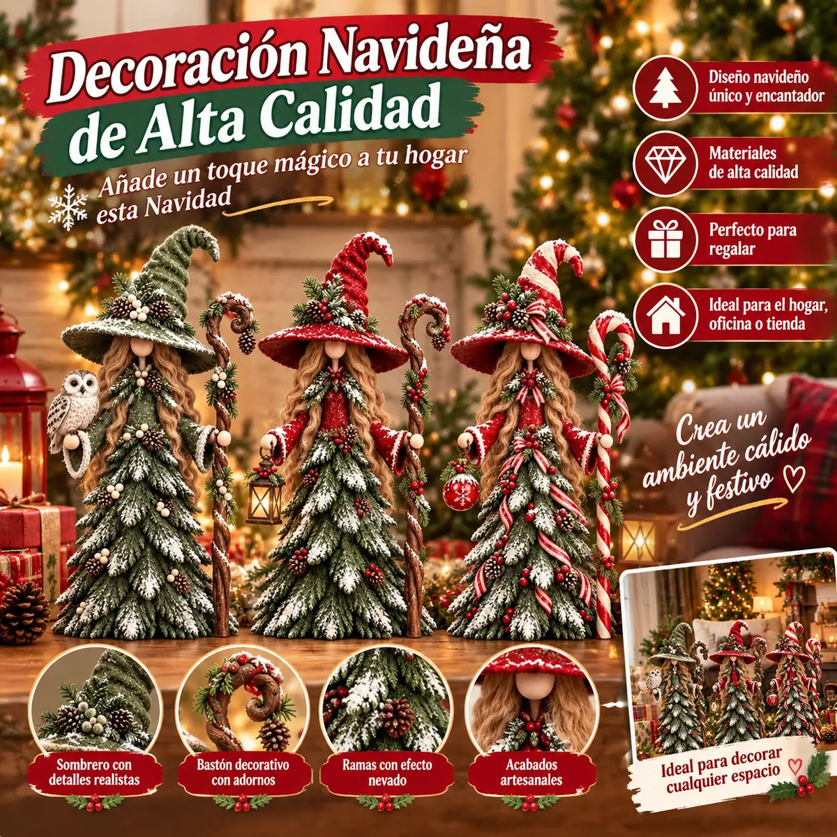 🧙✨ Colección de Brujas Navideñas Fantasiosas | Personajes navideños encantadores llenos de magia 🔮