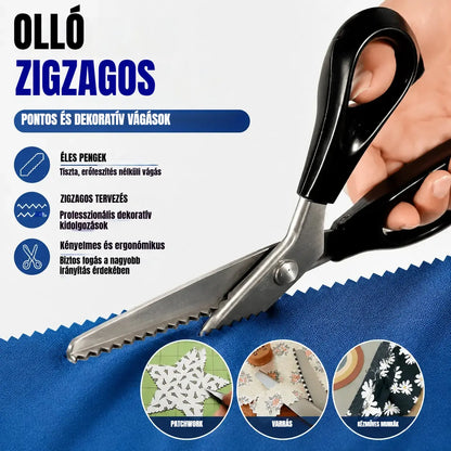🔥✂️ Rózsásító olló textilhez, 5 méretben kapható.