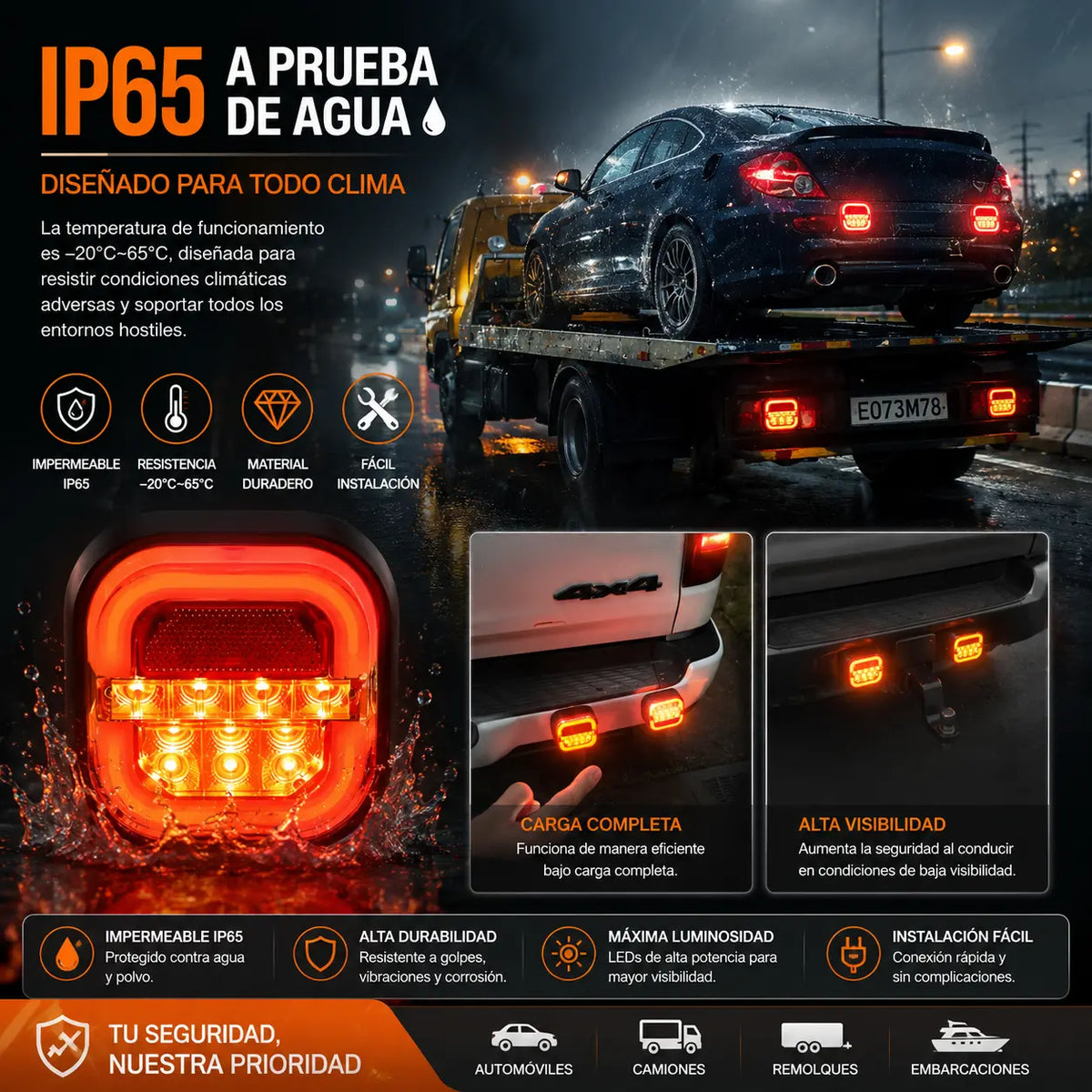 🔥【30% OFF】🚦【Universal 12V/24V】🚦 Luces LED para remolque de coche