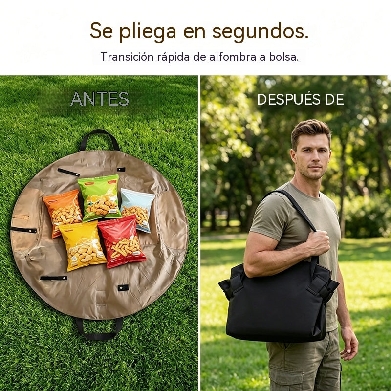 🧺✨ ¡60 % DE DESCUENTO! Bolsa y manta de picnic convertible 2 en 1: la bolsa se convierte en manta en cuestión de segundos. Espaciosa, ligera y resistente al agua. ¡Perfecta para ir de picnic y de compras! 🌳🛍️