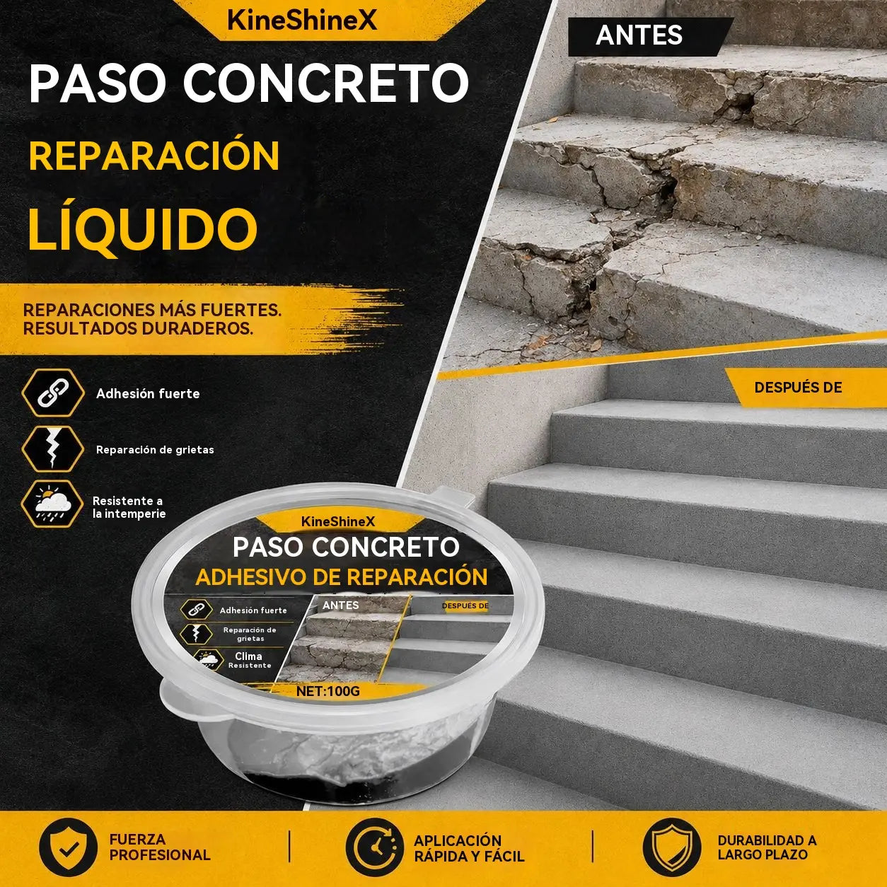 🥳¡OFERTA ESPECIAL 2026!🥳🔥【Compra 1 y llévate 1 gratis】💞¡Más de 50.000 unidades vendidas!🧰🛠️ Adhesivo para reparar escalones de hormigón