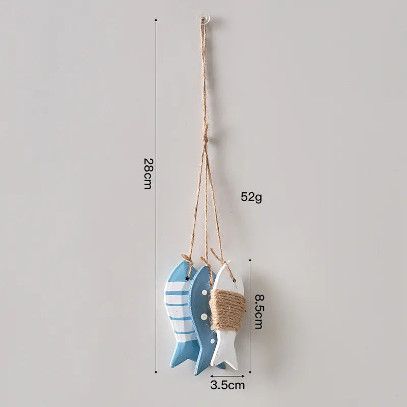 🔥【Compra 1 y llévate 1 gratis】🐠Adorno rústico de madera con motivos marinos para colgar