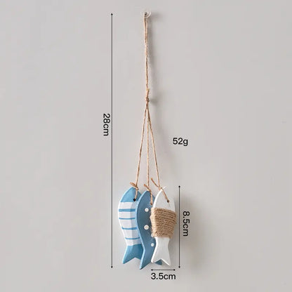 🔥【Compra 1 y llévate 1 gratis】🐠Adorno rústico de madera con motivos marinos para colgar