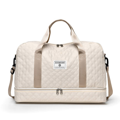 🔥Elegante bolsa de viaje de gran capacidad con diseño de separación para uso húmedo y seco, adecuada para yoga y fitness.
