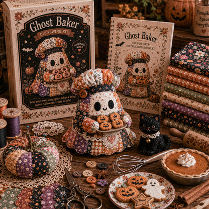 🎁👻Kit de patchwork DIY «Pequeño fantasma acogedor»