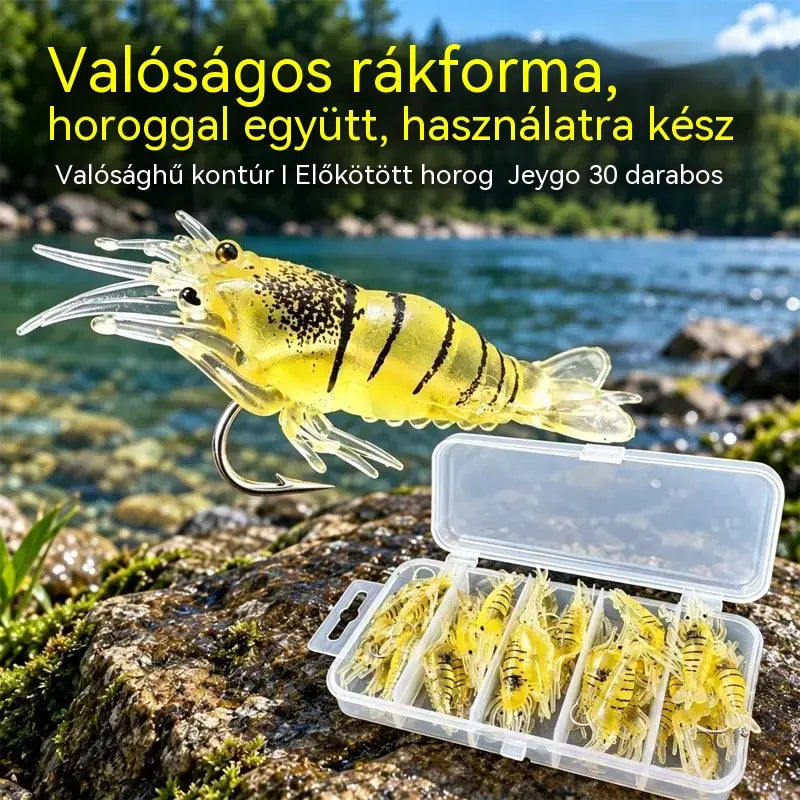 ⏰ Korlátozott ideig tartó féláras ajánlat ✨ Bionikus, puha garnéla műcsali | Rendkívül élethű, természetes mozgással; szakadásálló és tartós; édesvízi és sósvízi horgászathoz egyaránt alkalmas 🎣