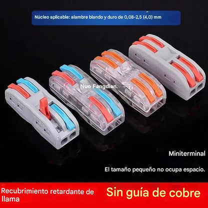 🔥【Paquete de 30 - 25 euros】Conectores de cable multifuncionales, cableado rápido, seguro y confiable.