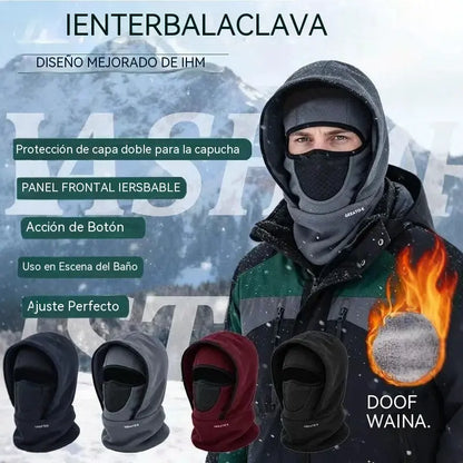 🎉🧣❄️ Kétrétegű polársapka – meleg, szélálló, és úgy tervezték, hogy az arcodat is védje; tökéletes választás télre.