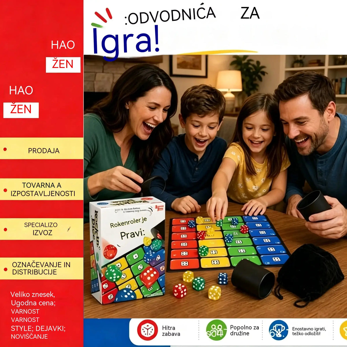 🎲👨‍👩‍👧‍👦Priljubljena družabna igra s kockami Ligreto