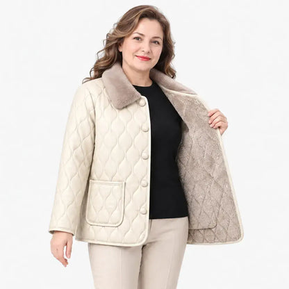 [XL-5XL/6 szín] Őszi/Téli polár bélésű, pamuttal bélelt kabát, stílusos, mosott bőr, pamuttal bélelt kabát, laza szabású felső