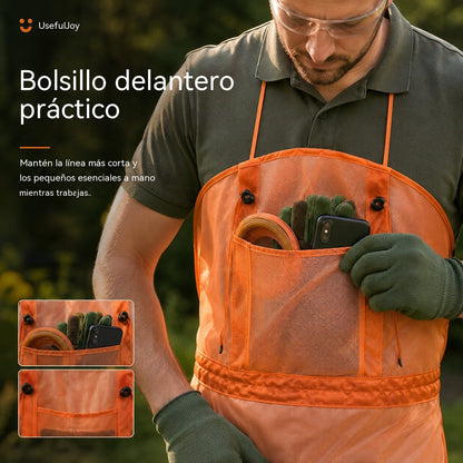 Delantal de malla transpirable para desbrozadora
