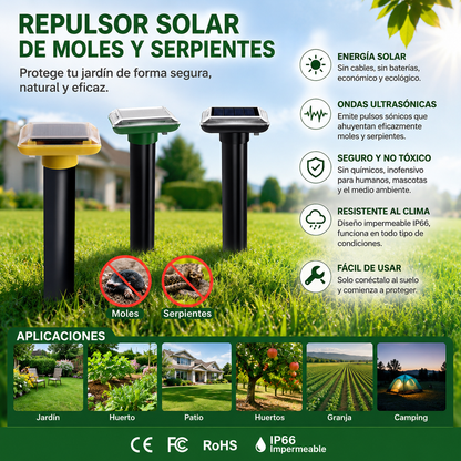 ☘️Promoción de producto: 50% de descuento☘️ Repelente ultrasónico de animales resistente al agua y con energía solar