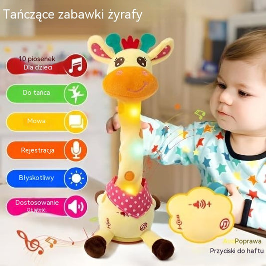 🦒👼Interaktywna pluszowa żyrafa, 🎵słodki mały towarzysz, który będzie śpiewał razem z Tobą.