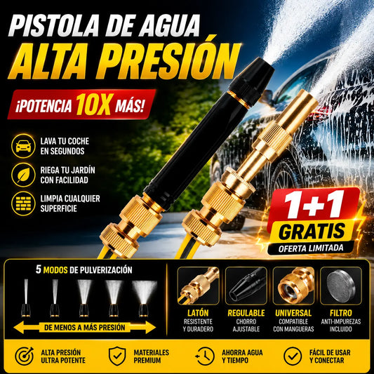 🚿[Juego de 2 piezas]💧 Pistola de agua a alta presión: lavado de autos, jardín, 10 veces más presión, multimodo ⚡