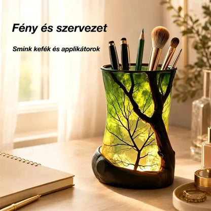 🍃✨ Varázslatos erdei lámpa levél mintával | Világítsd meg otthonod természetes bájjal