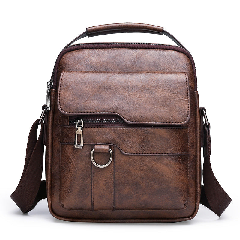 🏆【Versión de piel auténtica de primera calidad】💼Bolso de hombro vintage informal de gran capacidad para hombre