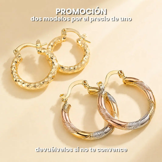 🔥【Compra 1 y llévate 1 gratis】✨2 Pares de Aros Trenzados