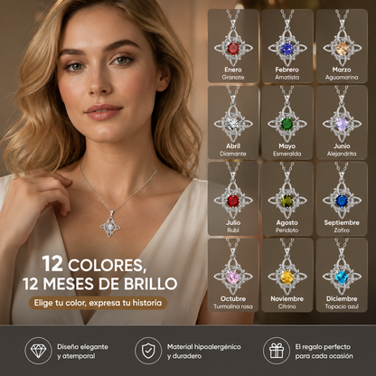 【Compra 1 y llévate 1 gratis】2 pieza 26 euros💥Collar místico de nudo de bruja con piedra de nacimiento 🔮💞 Protege a tus seres queridos