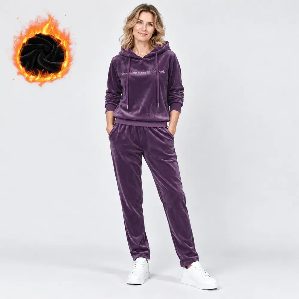 ✨【M-4XL】Női 2 részes sport szett 2026 – Kapucnis cipzáras felső + nadrág, őszi/téli, laza fazon, sportos🥰