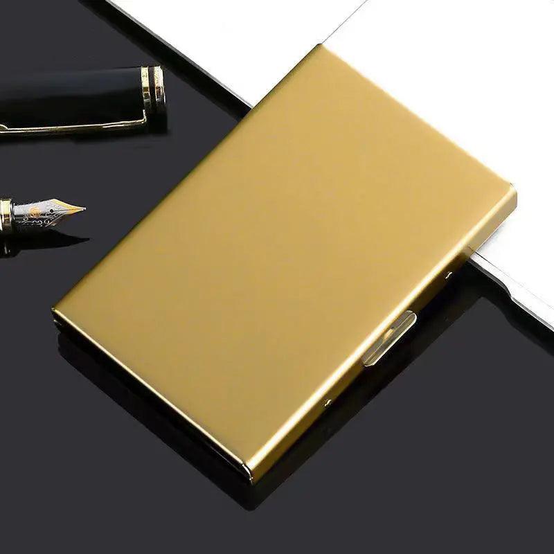 🛡️✨ Zaštitni držač kartica od nehrđajućeg čelika s RFID zaštitom — Kopča za kartice s anti-demagnetizirajućom kopčom, kompaktna i prijenosna 💳