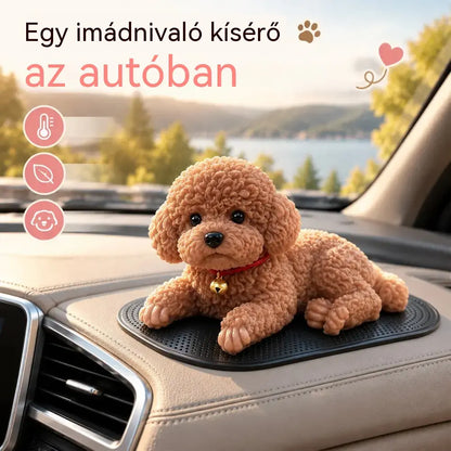 🐶 Korlátozott ideig érvényes ajánlat: 1-et fizet, 2-t kap (2 darab) ⚡ · Cuki kiskutyás műszerfal-dísz · Csúszásgátló alátéttel együtt 🌟!