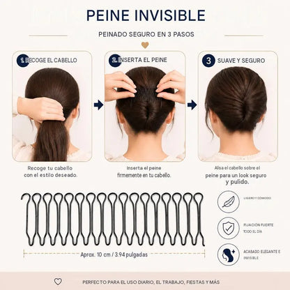🔥【Compra 5 y llévate 5 gratis】🎀Peine flexible con agarre invisible para el pelo rebelde
