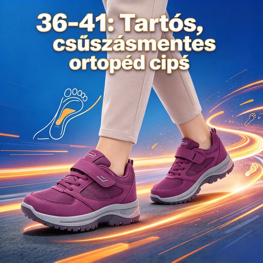 🔥 [Féláron] 🔥 [36–41-es méret] Női csúszásgátló ortopéd cipő (boltozati alátámasztással)