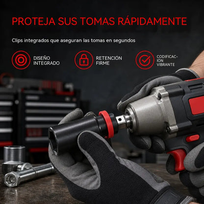 🔥【Set de 30 piezas】🧰 Clips de retención para vasos de llave de impacto eléctrica (instalación rápida)
