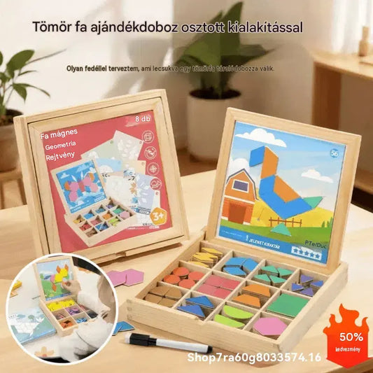 ✨Tangram geometrikus mágneses építőkockák