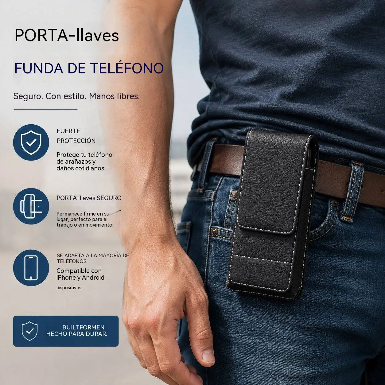 🔥 Mobiltelefontok övcsipesszel – mágneses záródású, tartós és kártyatartóval