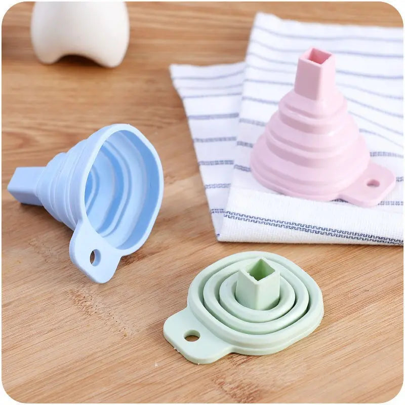 🔥【Compra 3 y llévate 3 gratis】🛡️ Embudo de silicona de boca ancha apto para uso alimentario: flexible, a prueba de fugas y resistente al calor, seguro para el uso diario 🍴✅